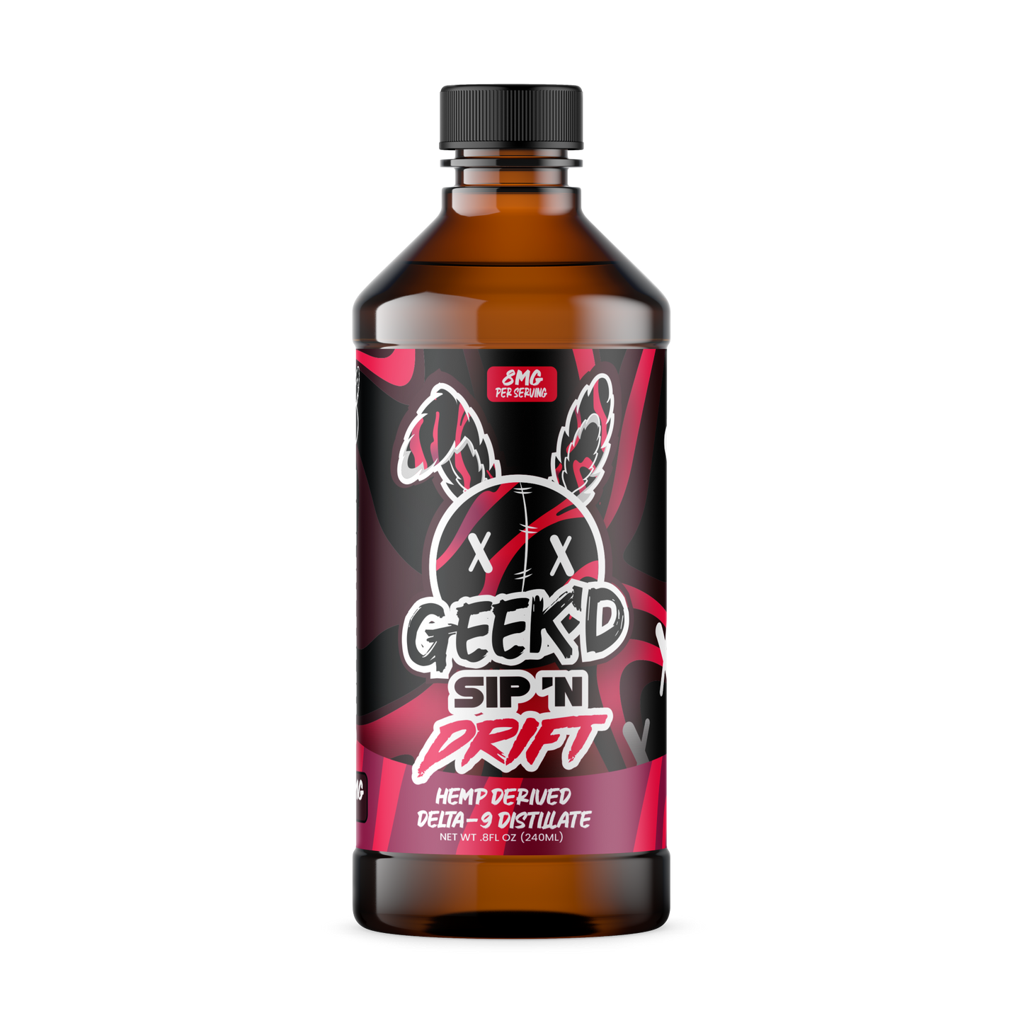 GEEK'D | D9 Hemp Syrup - 800mg : CRAN RAZZ